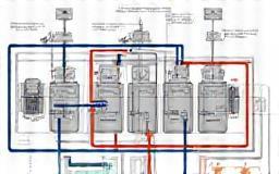 Diagram illustrating a complex hydraulic system